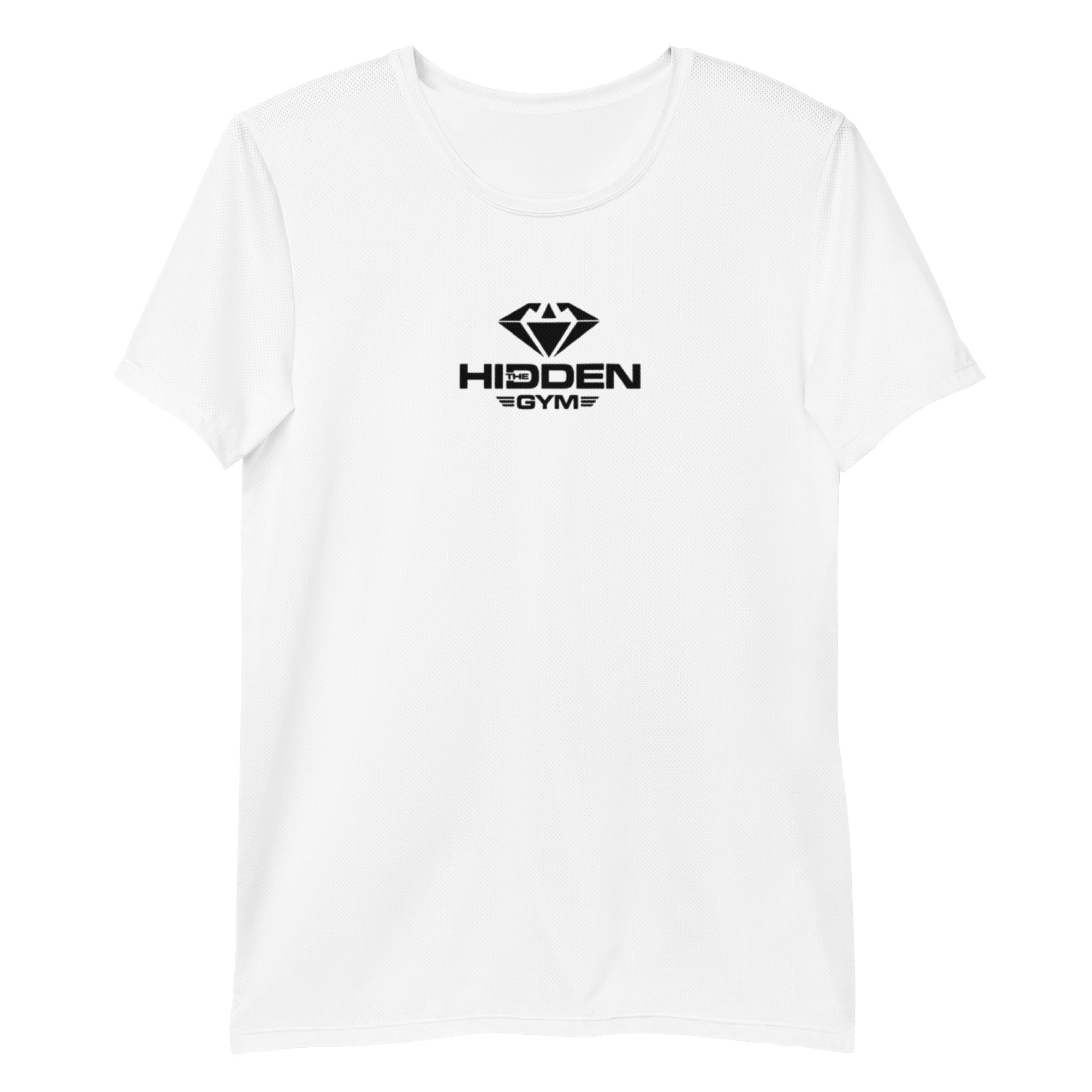The Hidden Gym Premium White Men's Athletic T-Shirt